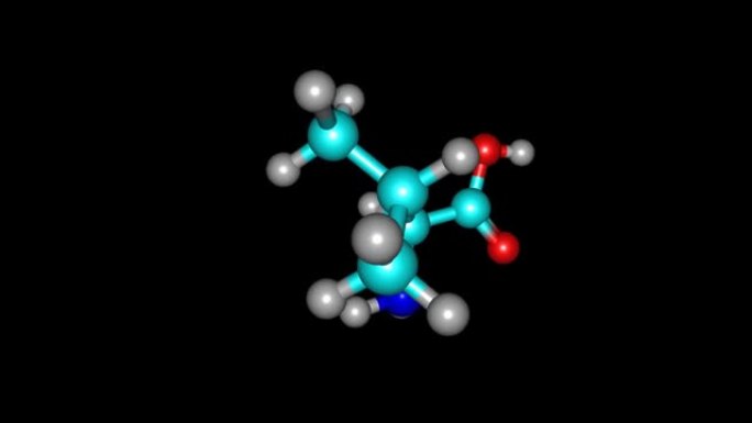 缬氨酸氨基酸分子旋转视频