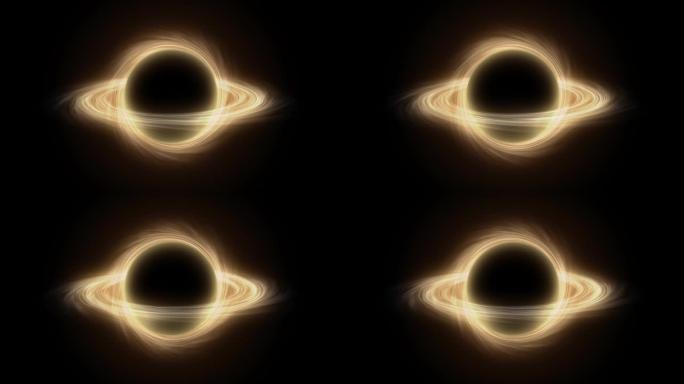 外层空间超大质量黑洞，黑洞的计算机图形模拟