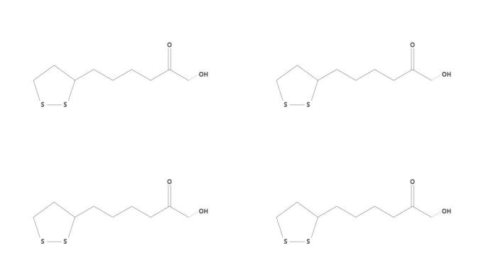 动画-维他命N或硫辛酸的结构式