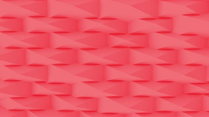 不同颜色形状的3D抽象集金字塔顶视图背景。4k电脑渲染循环动画镜头。