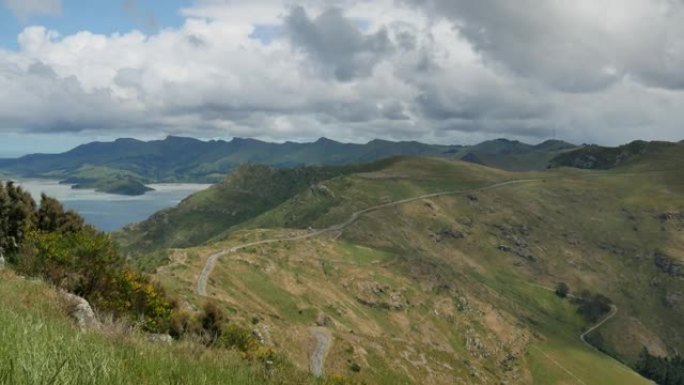 平移山顶路基督城缆车的景色