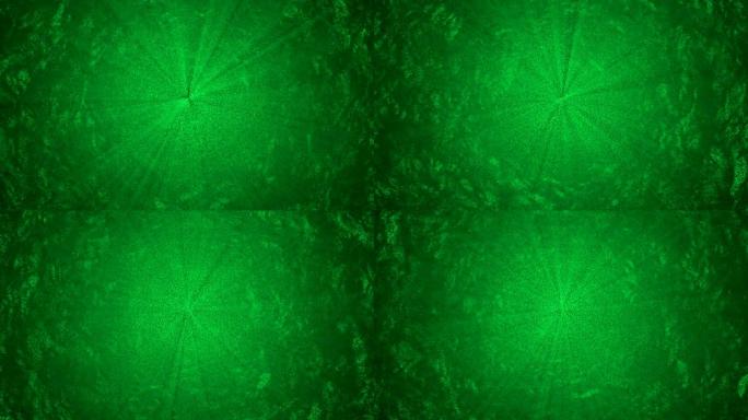 带有波浪和噪音的抽象绿色果冻液体的3D动画。