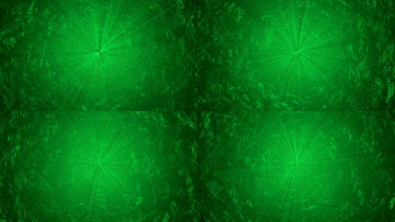 带有波浪和噪音的抽象绿色果冻液体的3D动画。