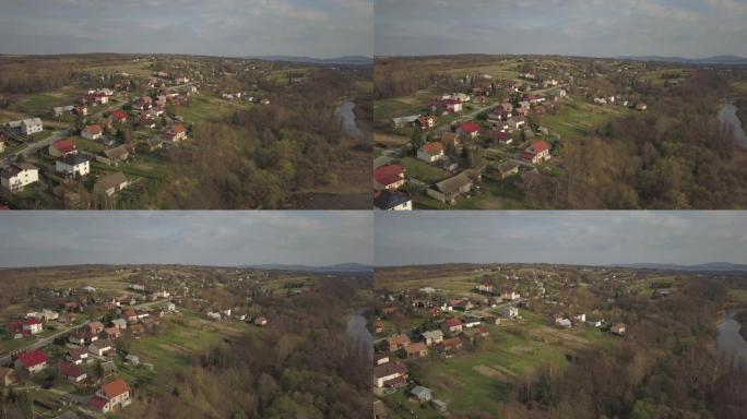 Panorama from a bird's eye view. Central Europe: T