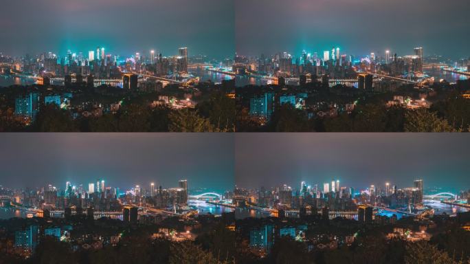 重庆城市夜景4K延时片头片尾宣传素材高清
