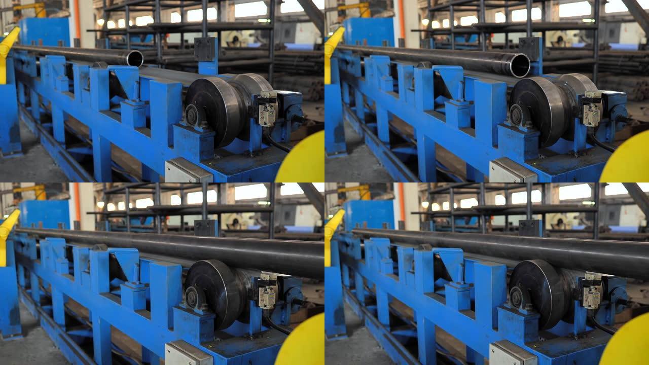 滚压成型轧辊金属制造管道。用于轧制钢板的轧机机。带冷却水的轧机机