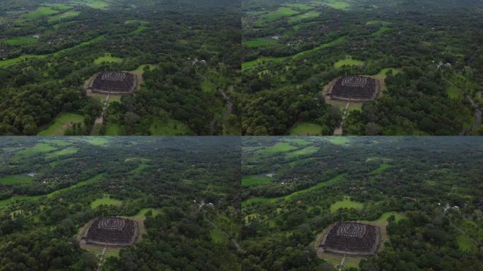 印度尼西亚婆罗浮屠神庙的惊人无人机拍摄