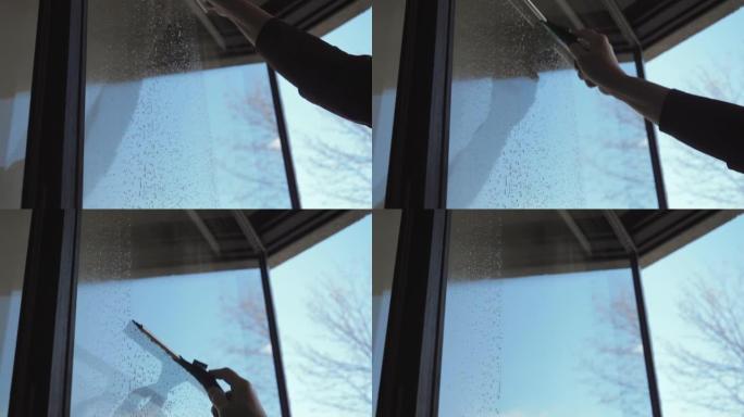 房子玻璃窗上的水滴