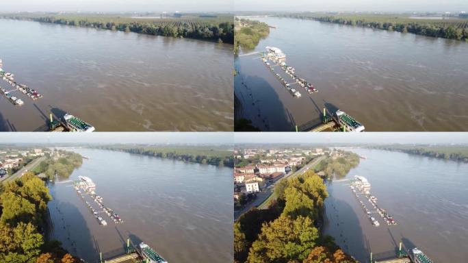 River Po flood，Boretto 2020，意大利