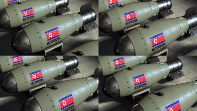 朝鲜核武器/弹头/火箭的3d动画高细节4K