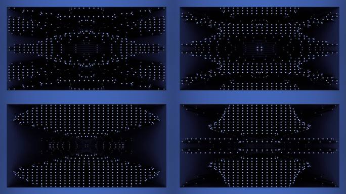 【裸眼3D】蓝色流动韵律方点矩阵裸眼空间