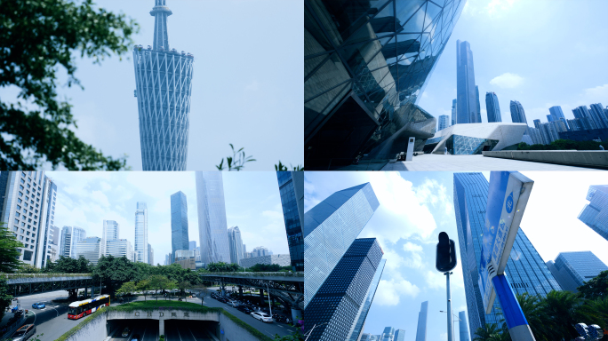 广州地标建筑城市建筑4k合集视频素材