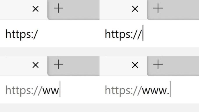 键入HTTPS:// www。进入地址栏。搜索在线网络网站。在电脑上搜索万维网互联网。监视搜索网页的