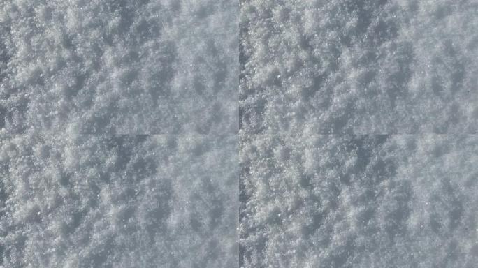 冬季雪晶特写。全屏