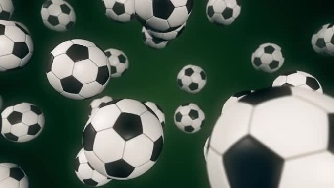 足球在太空中缓慢下落-无缝循环
