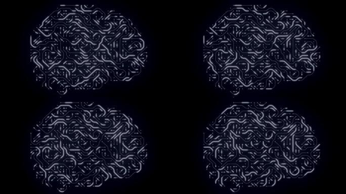 脑神经连接回路的抽象技术背景