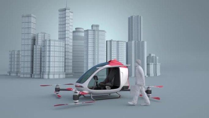 乘客无人机。城市交通的未来