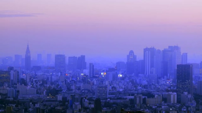 带有摩天大楼的城市夜景