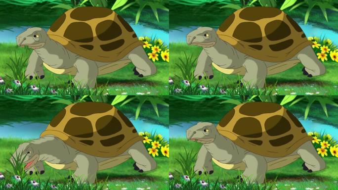 黄象龟吃草