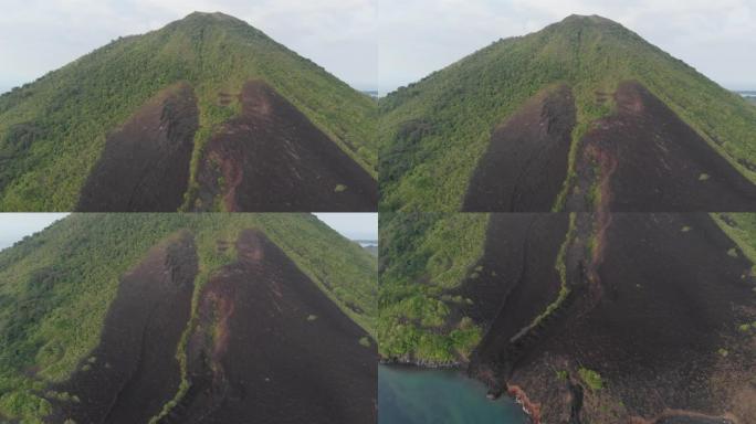 空中: 飞越印度尼西亚的班达群岛活火山马鲁古