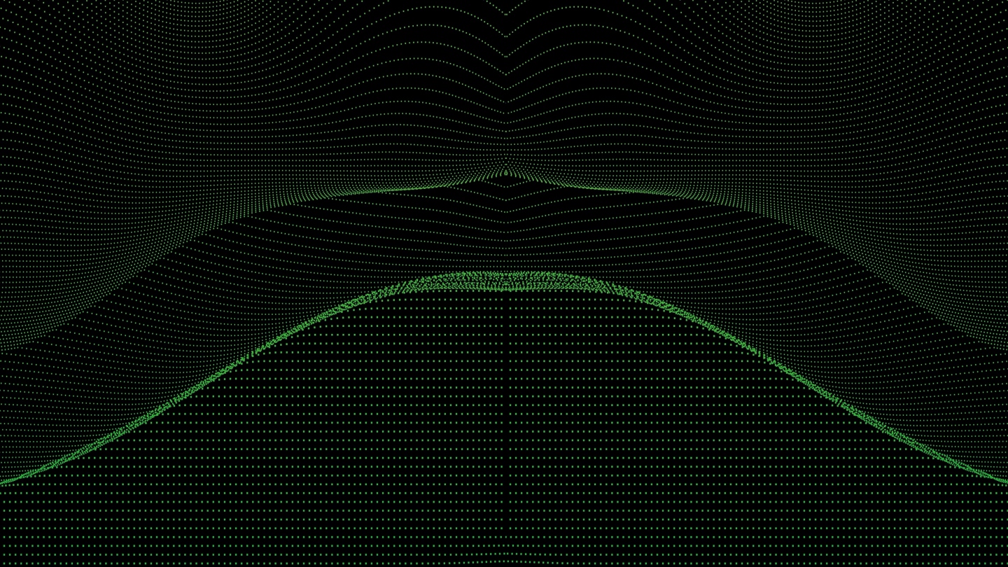 【4K时尚背景】流动曲线光点绿色动态暖场
