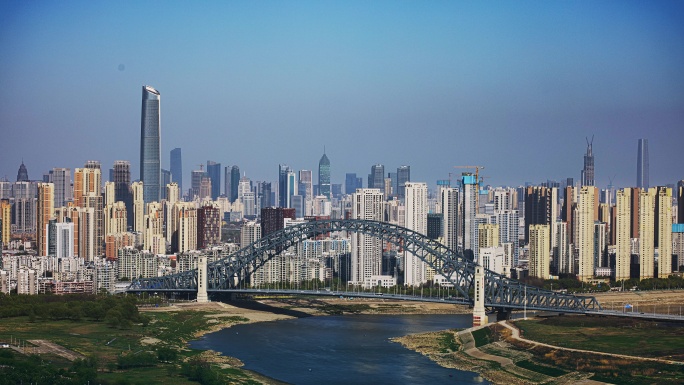 8k武汉汉江湾大桥日景延时摄影