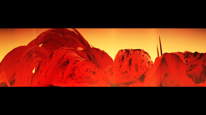 【宽屏时尚背景】红色山体异星光影视觉艺术