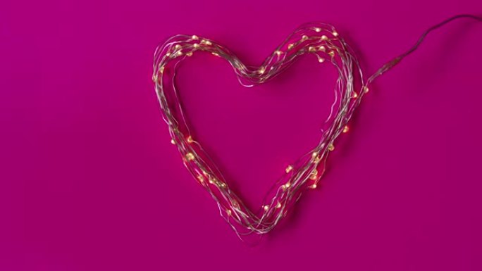 为浪漫的情人节而制作的led灯的心脏。