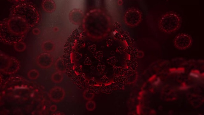 漂浮在血管周围的新型冠状病毒肺炎分子概念