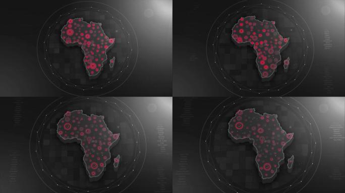 4K非洲地图链接4K与完整的背景细节