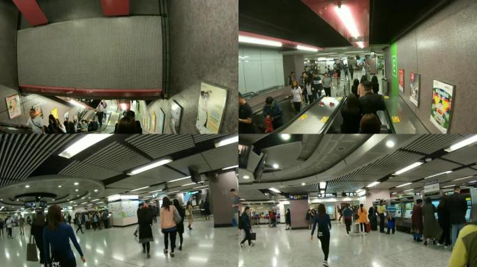 香港地铁拥挤的人