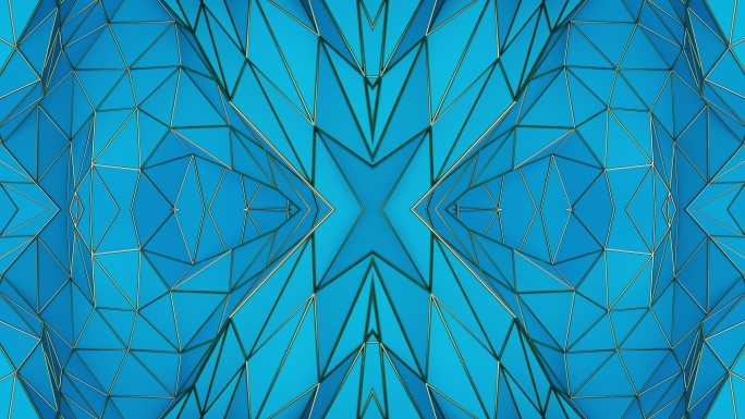 【4K时尚背景】蓝色闪动几何图形几何装饰