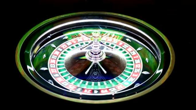 赌博游戏中赌场轮盘运动旋转