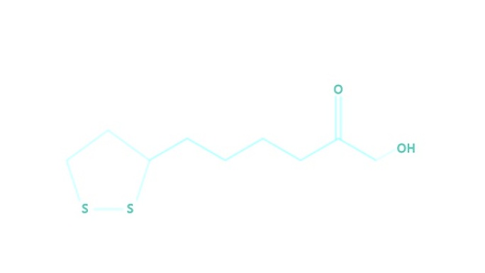 动画-维他命N或硫辛酸的结构式