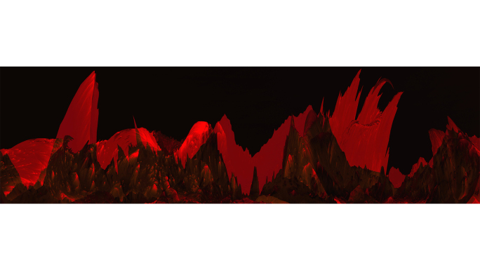 【宽屏艺术背景】黑红山体艺术光影旋转空间