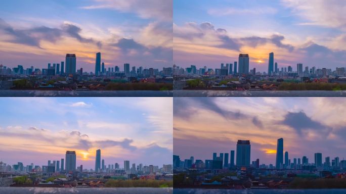 鸟瞰沈阳 城市晨曦 都市鸟瞰 城市早晨