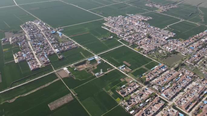 陕西农村航拍麦田4