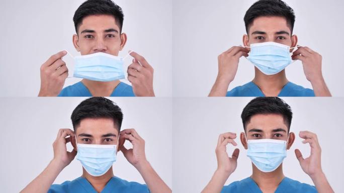 一位亚洲男医生教你如何正确戴口罩