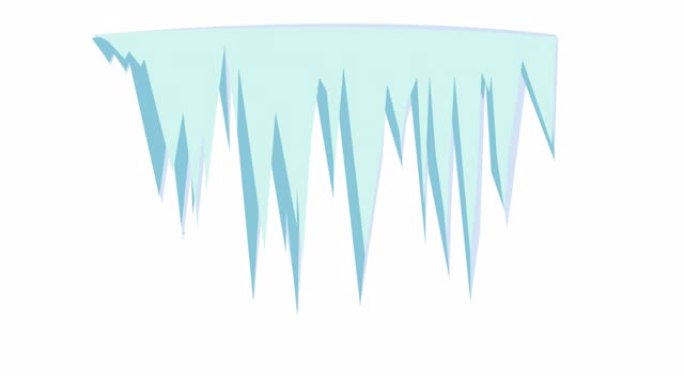 冰柱。春落的动画。卡通