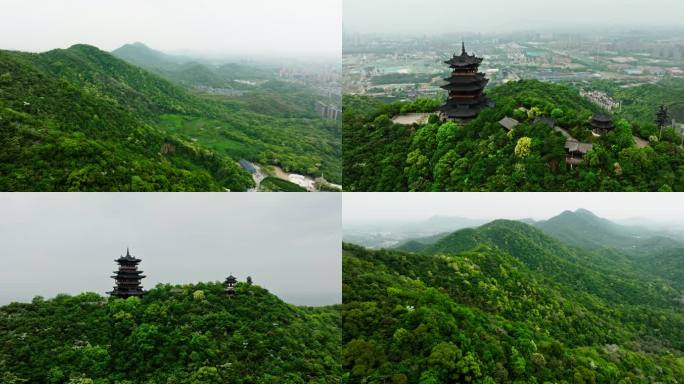 5.1K半山公园望宸阁翠峰阁龙山水库航拍