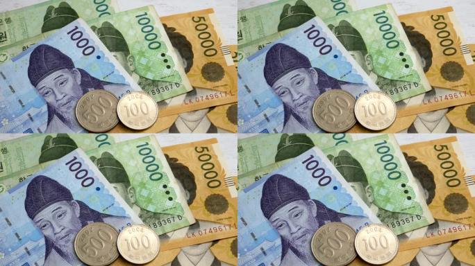韩元货币兑换。