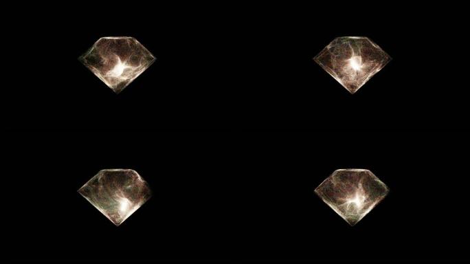 钻石中的颗粒爆炸晶体物体黑背景
