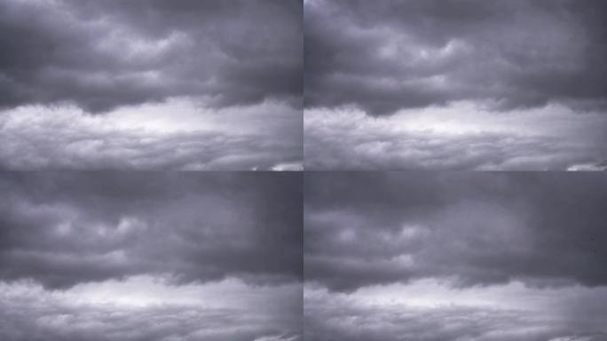 一股戏剧性的雷雨云在天空中飞舞