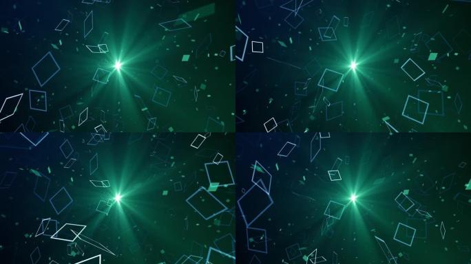 粒子蓝绿色事件游戏预告片标题电影音乐会舞台背景循环