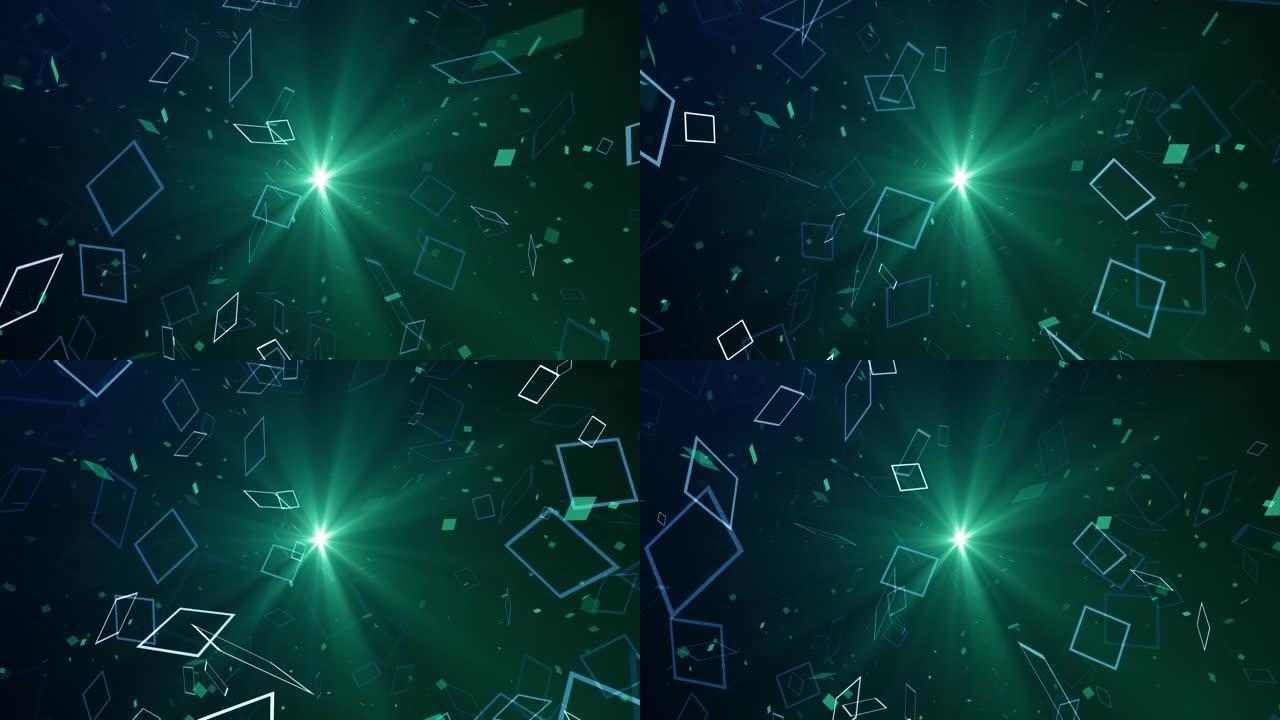 粒子蓝绿色事件游戏预告片标题电影音乐会舞台背景循环