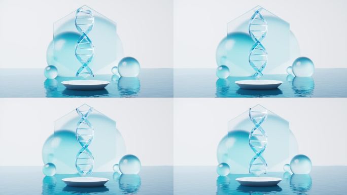 透明DNA与水面3D渲染
