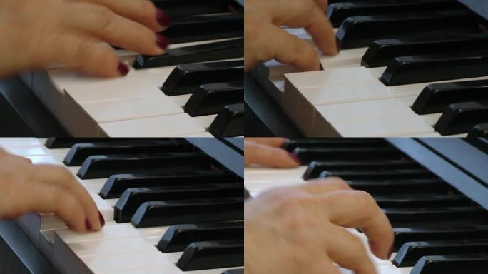 老钢琴家的手。