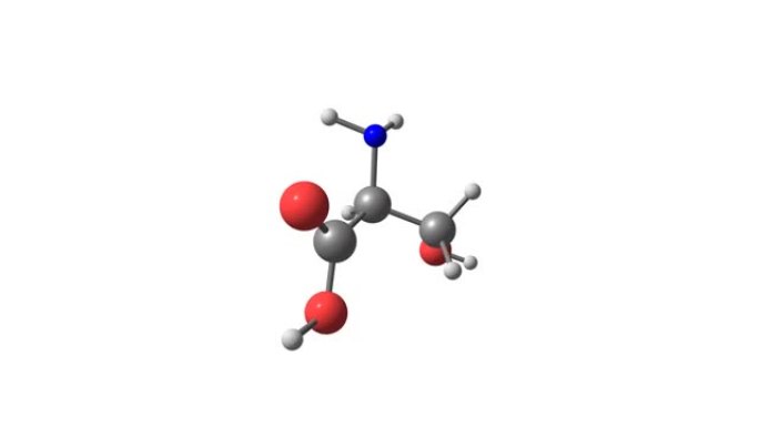 丝氨酸氨基酸分子旋转视频