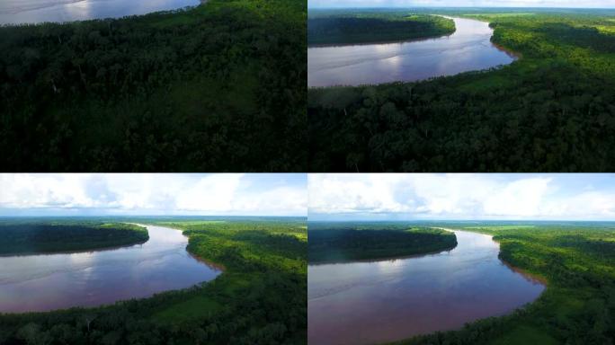 亚马逊河的鸟瞰图亚马逊河