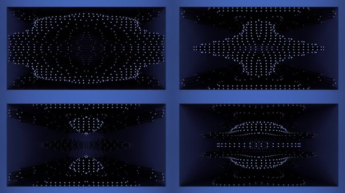 【裸眼3D】韵律立体方点矩阵流动矩阵空间